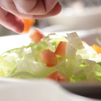 Salat mit Tomatenw&uuml;rfeln